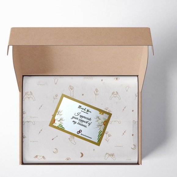 Thank You Cards, Floral Order Packaging Card, Business TY Cards, Custom Card - Picture 2 of 9